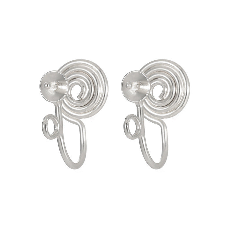 Women's Wind Simple Bone Earless Pearl Holder Mosquito Ear Clip