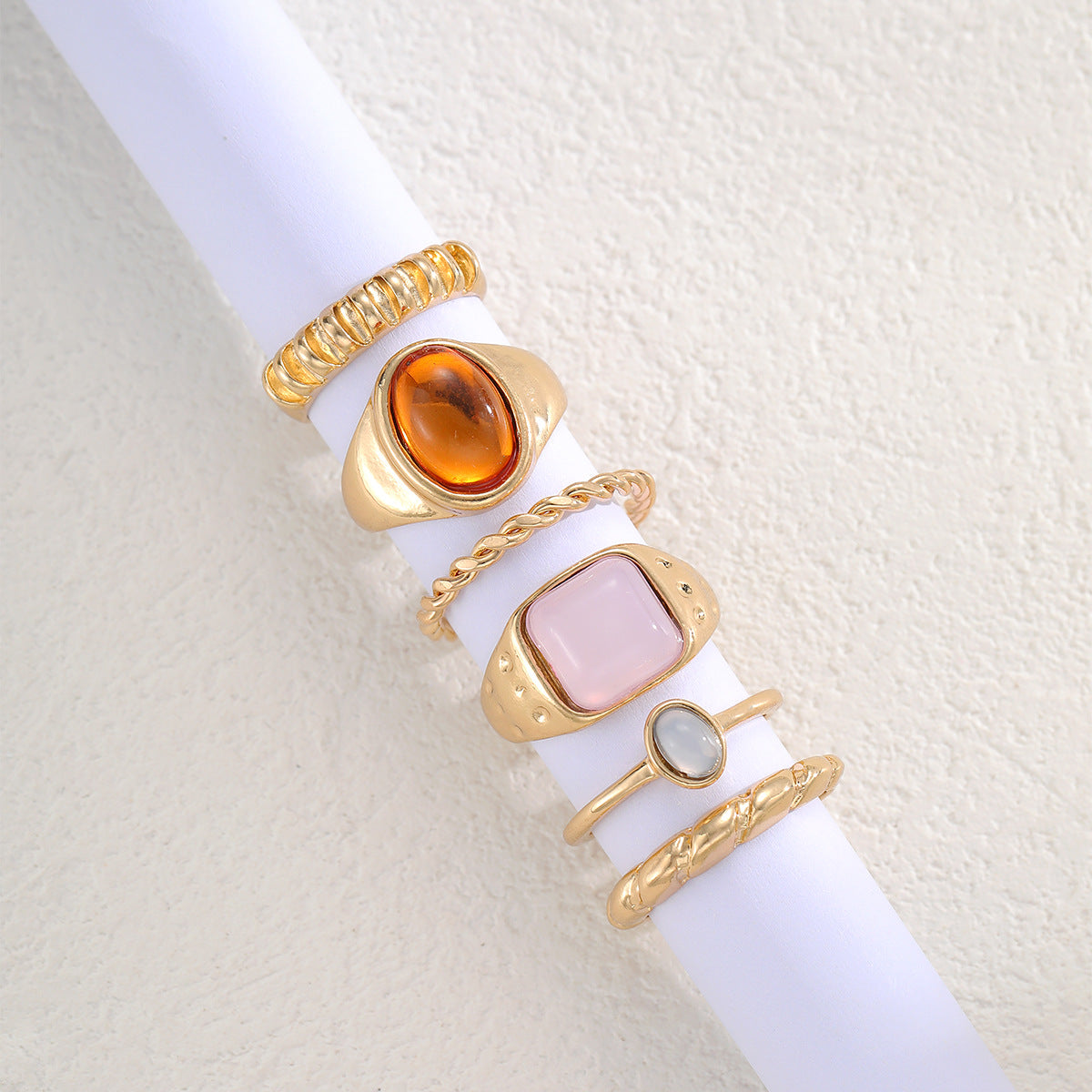 Women's Geometric Fashion Retro Alloy Irregular Suit Ring