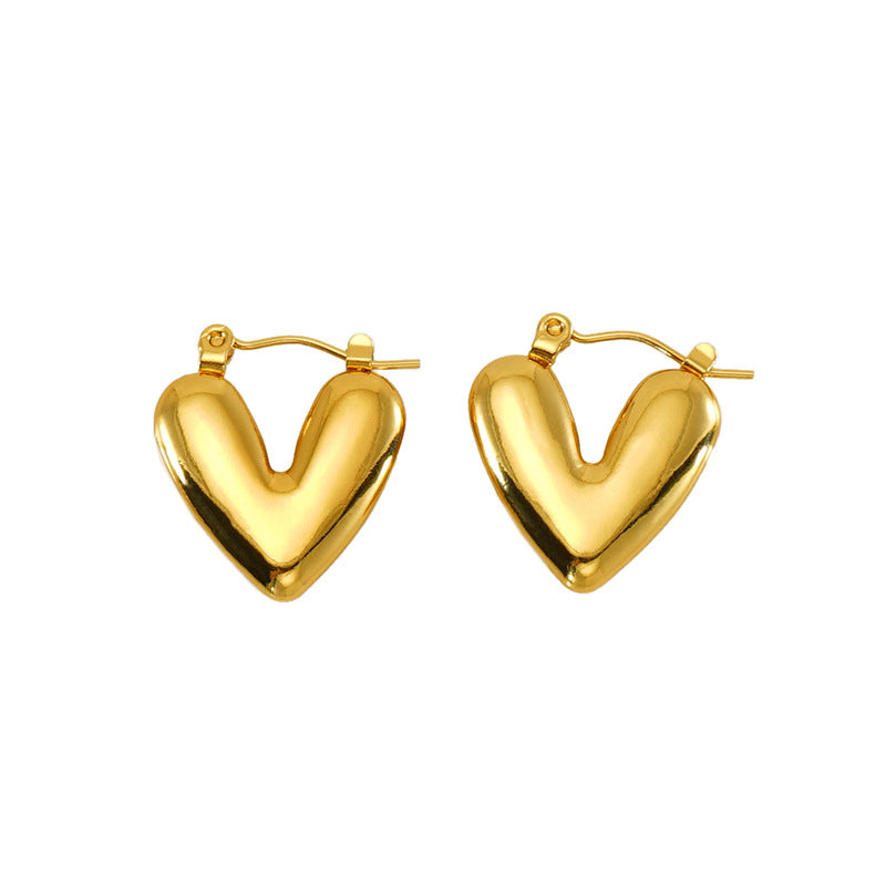 High-grade Stainless Steel Gold-plated Retro Design Earrings