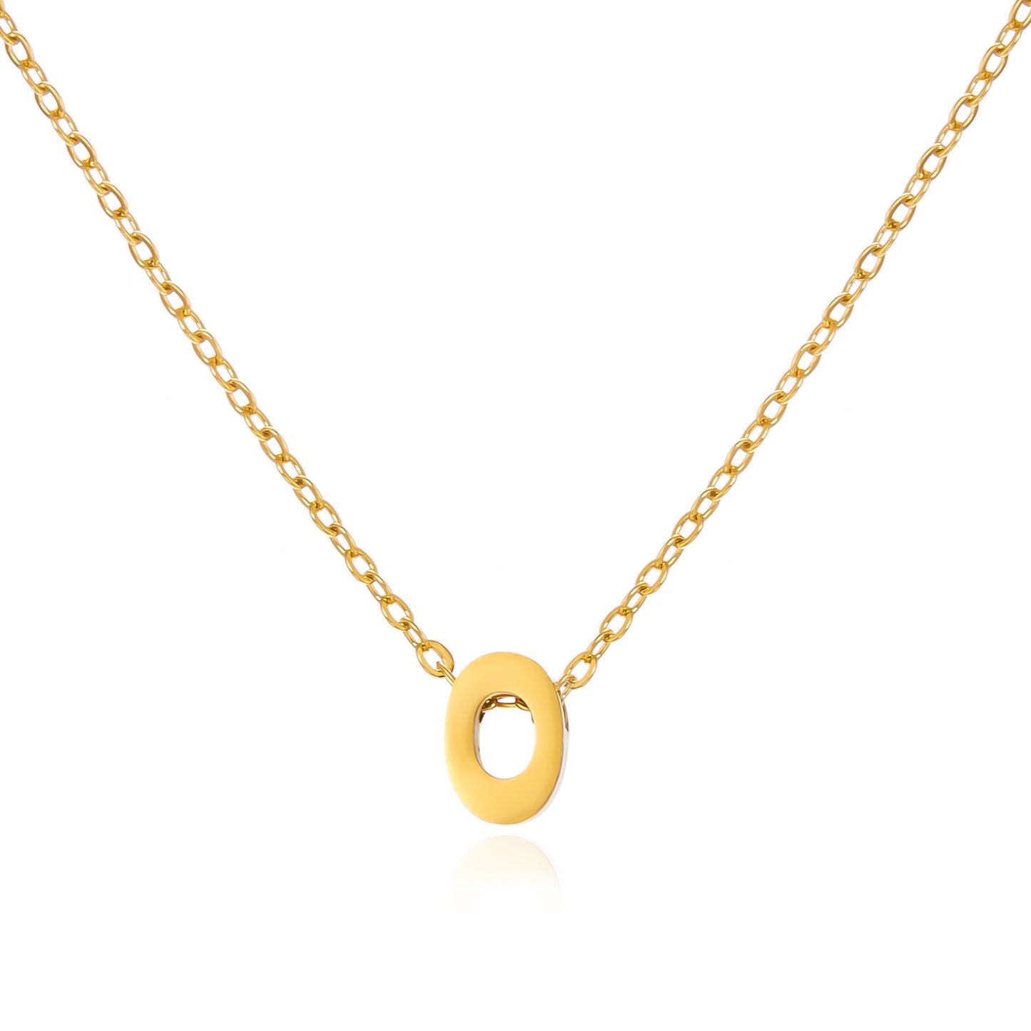 Letter Personalized Simple Stainless Steel Clavicle Pendants
