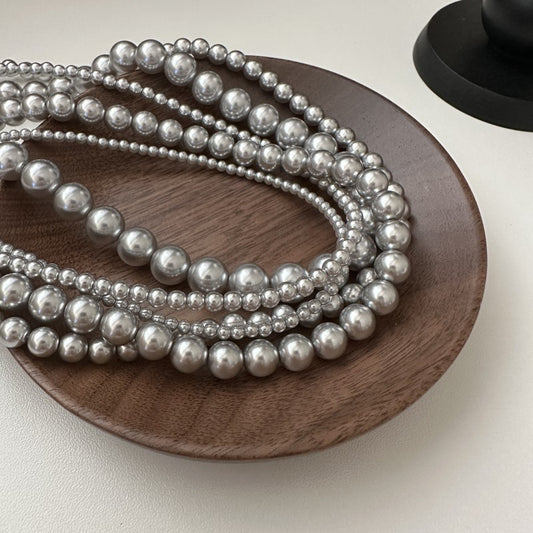 Sier Korean Style Niche Really Many Hemp Gray Fashion Necklaces