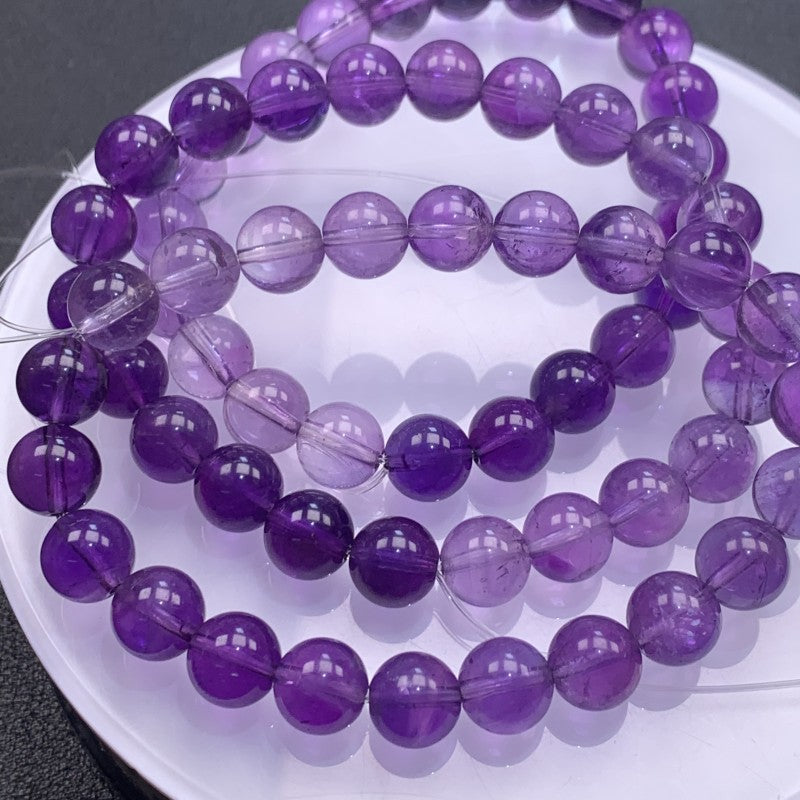 Natural Gradient Color Amethyst Transparent Jewelry Bracelets