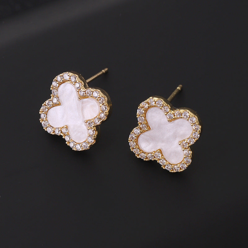 Women's Light Luxury Temperament High-grade Lucky Four-leaf Clover For Earrings