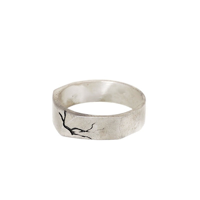 Crack Female Male Thailand Sier Trendy Open Adjustable Ring