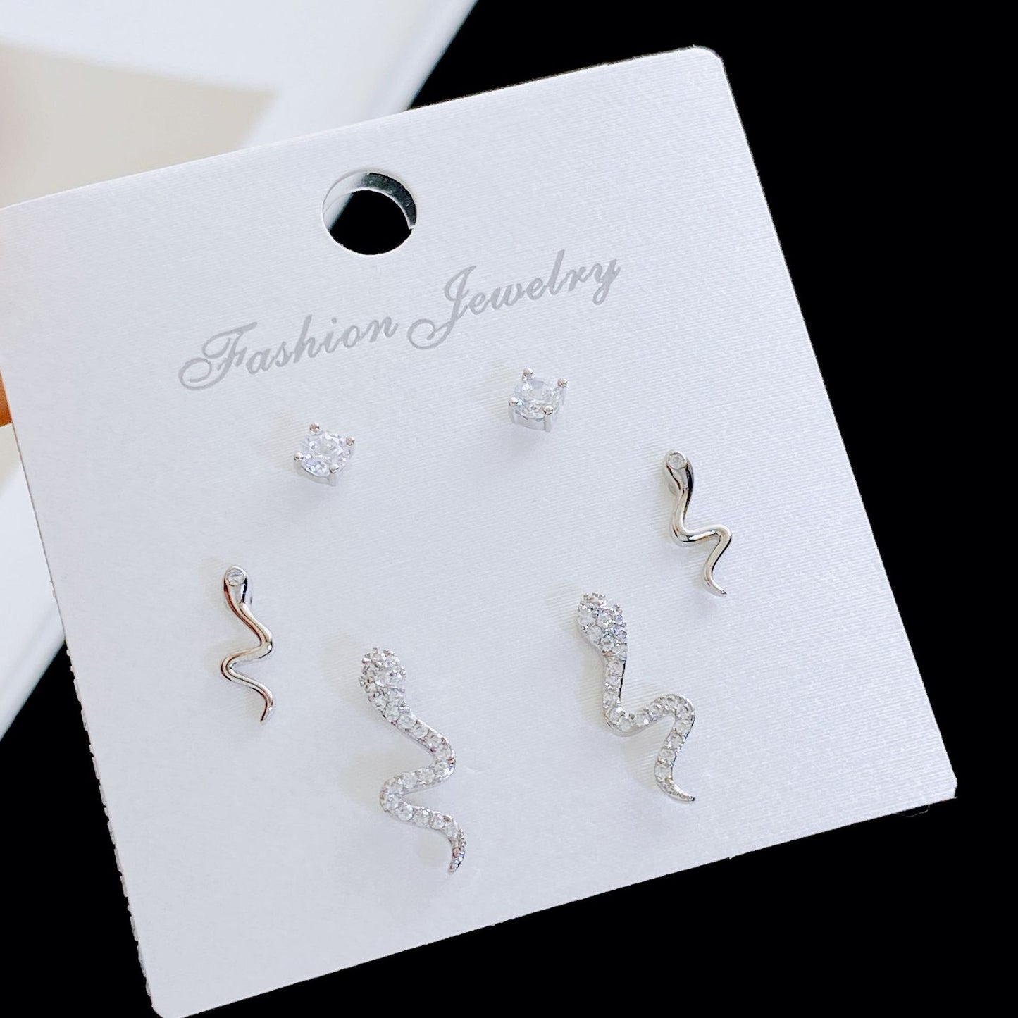 Women's Three Pairs Storage Ear High Sense Earrings