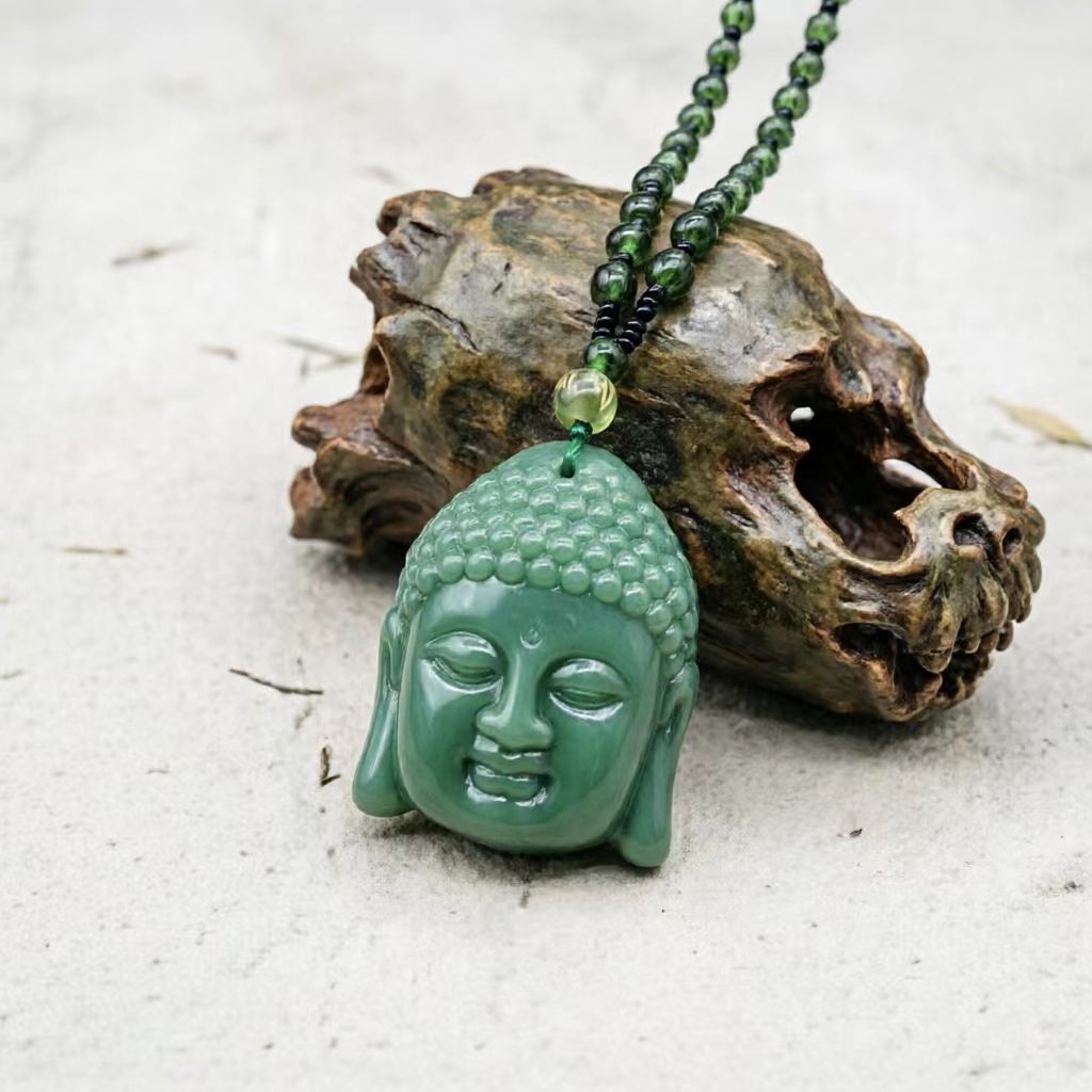Head Imitation Beryl Maitreya Main Sweater Chain Scenic Pendants