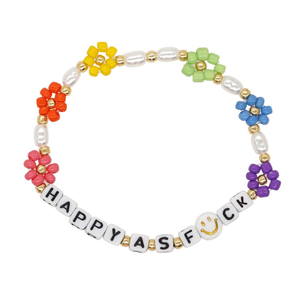 Ethnic Style Square Beads Smiley Face Bracelets