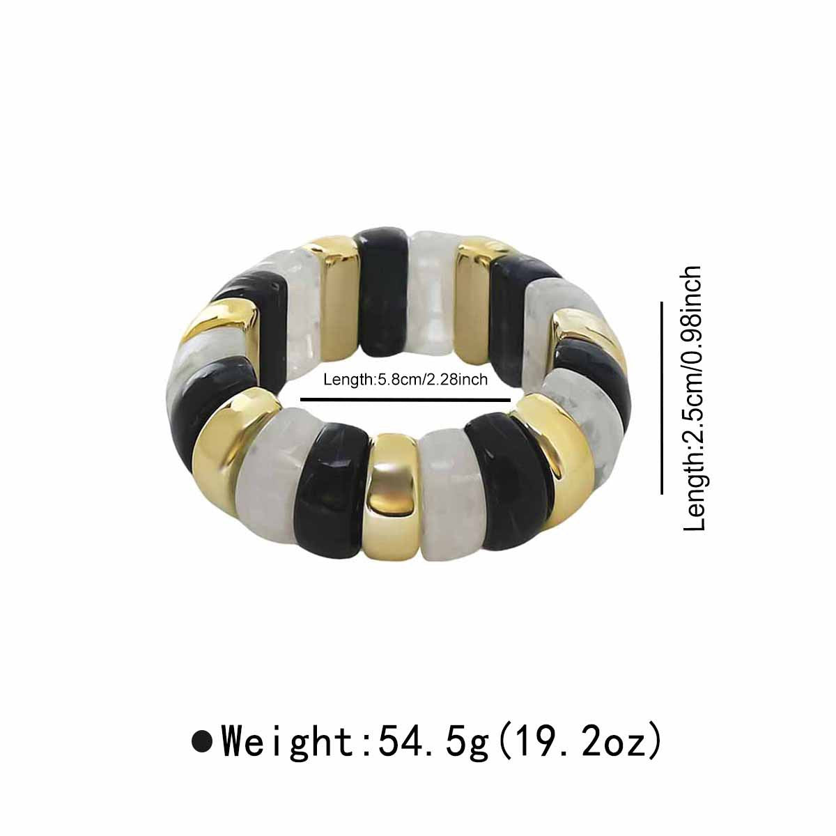 Fashion Exaggerated Geometry Irregular Resin Beaded Bracelet