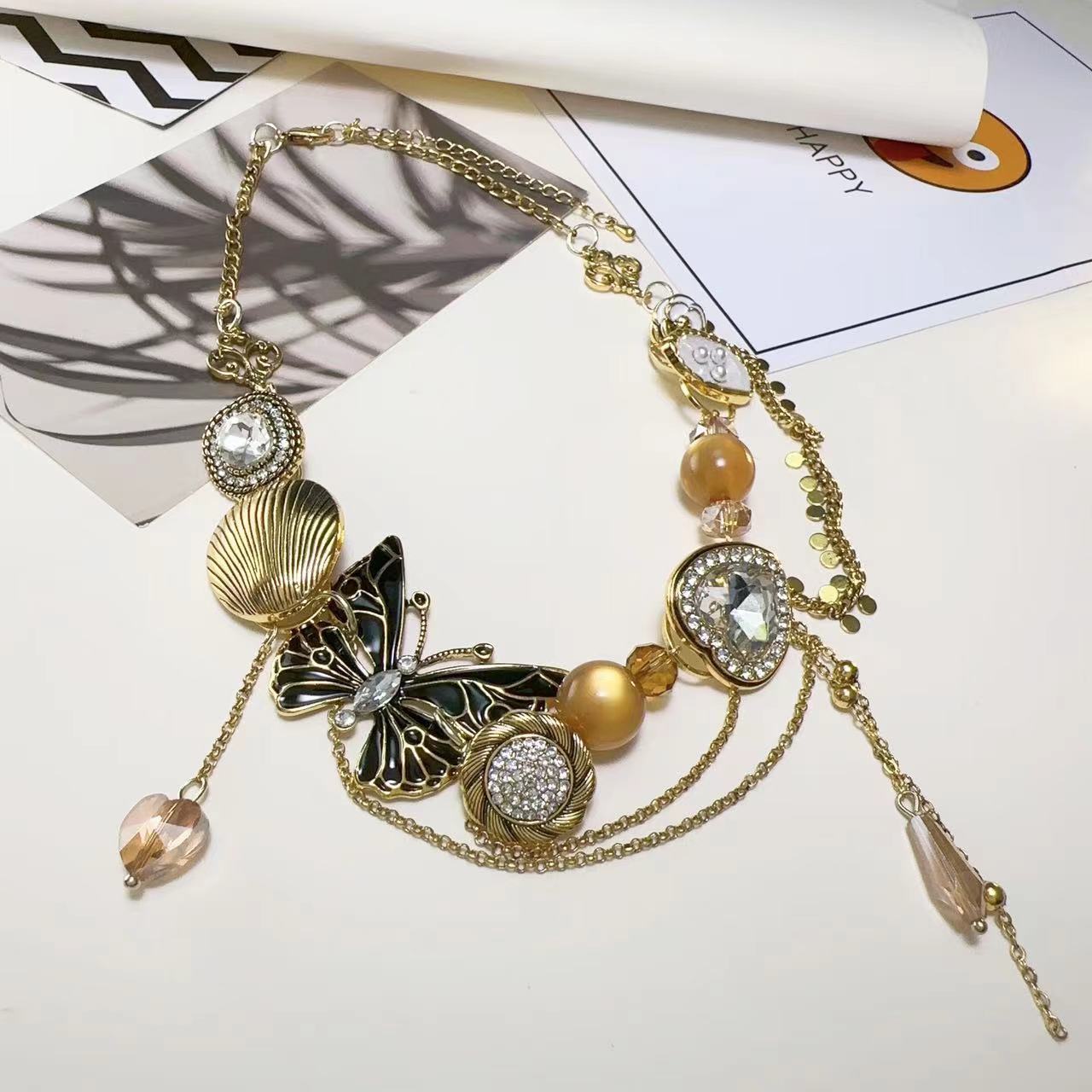 Shell Butterfly Tassel Female Personality Sweet Necklaces