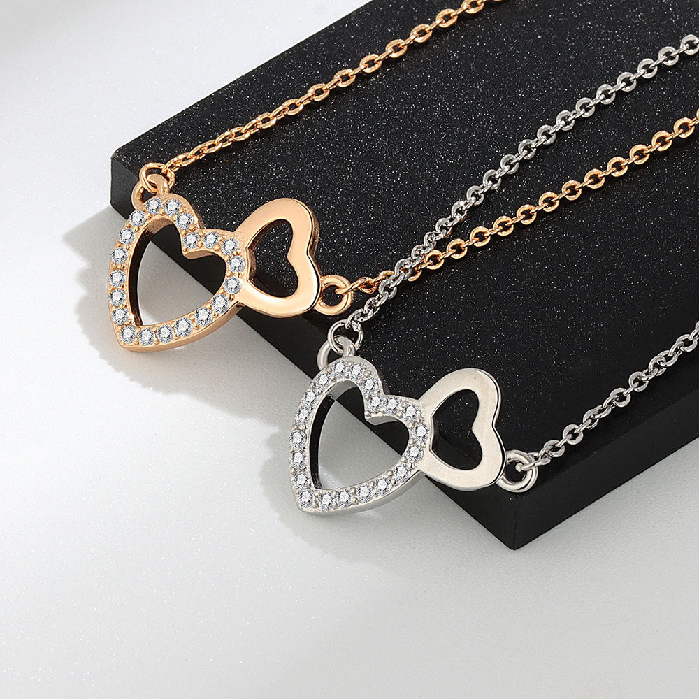 Heart Niche Design Heart-to-heart Love Couple Necklaces