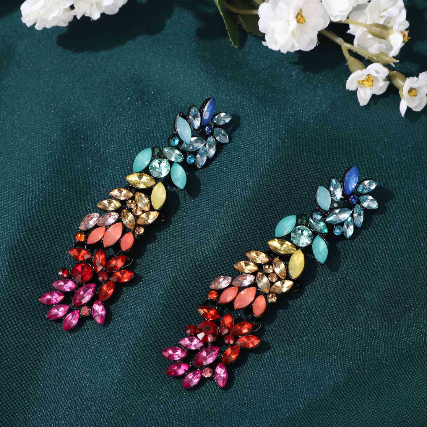 Attractive Exaggerated Alloy Rhinestone Accessories Overseas Earrings