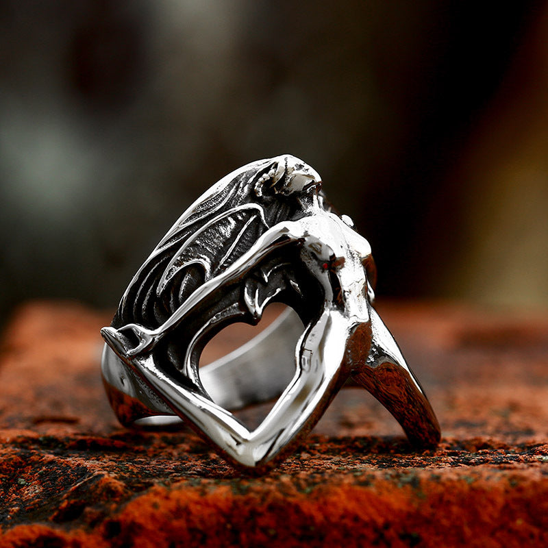 Gothic Style Stainless Steel Devil Retro Rings