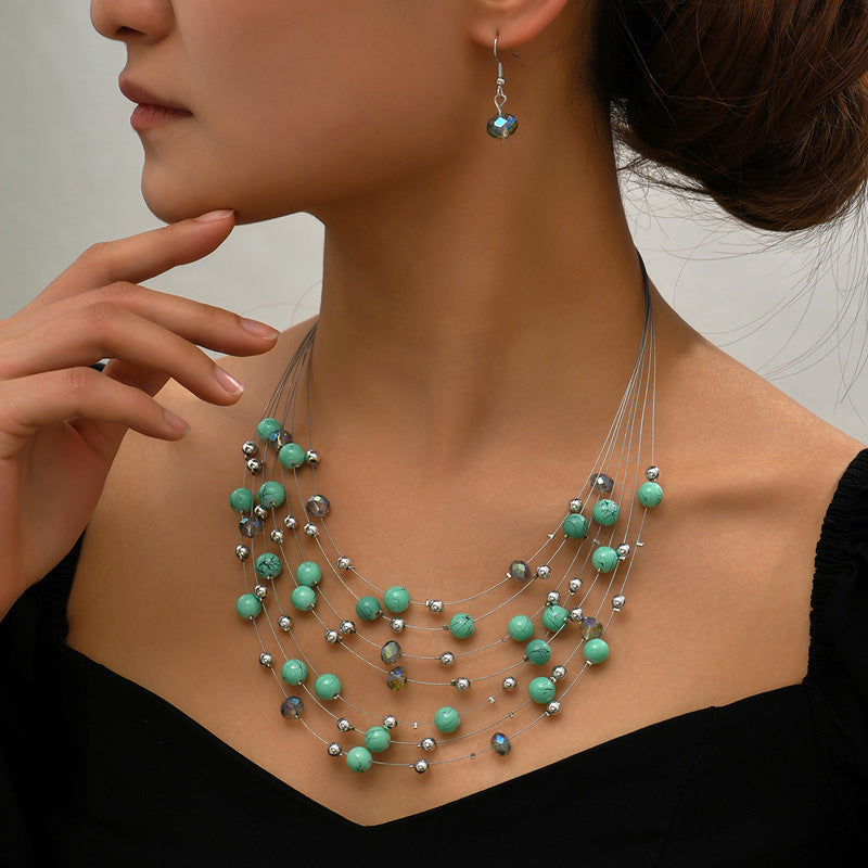 Indian Ethnic Style Vintage Gemstone Beads 2 Necklaces