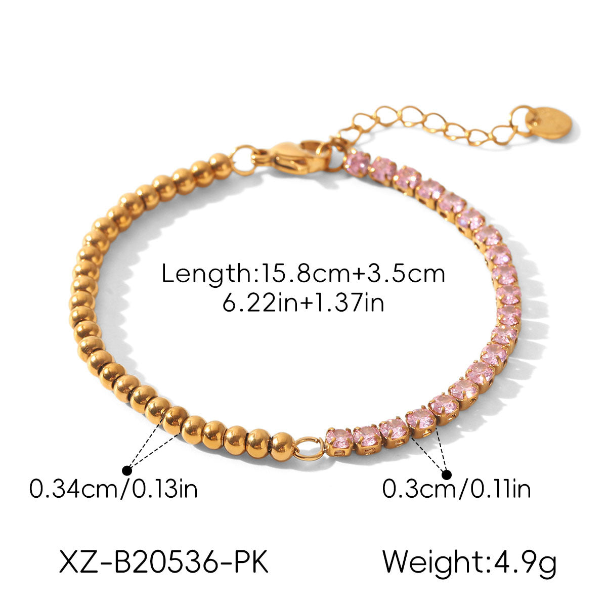 Women's Stainless Steel Zircon Twin Light Luxury High-grade Bracelets