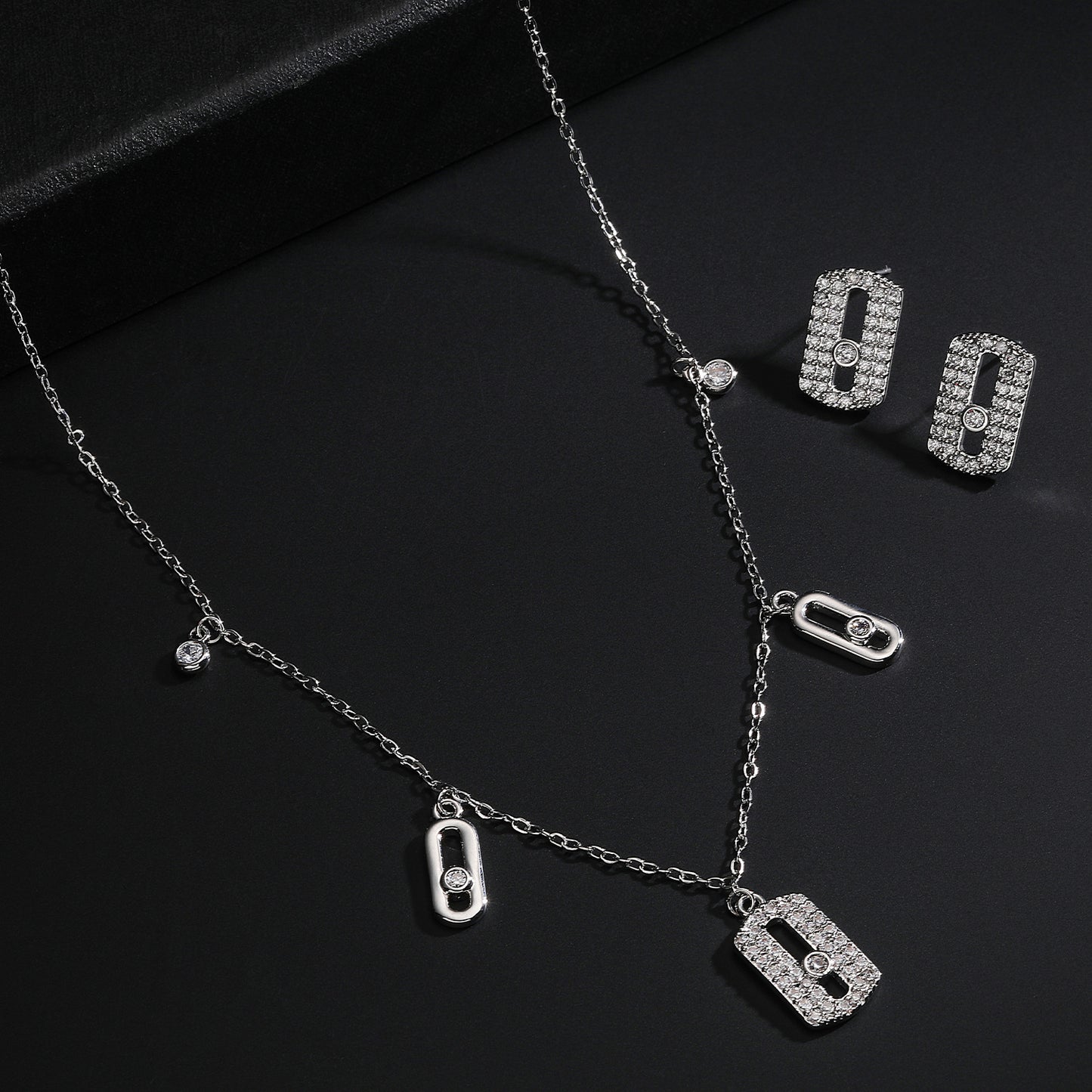 Copper Plated Gold Combination Fashion Versatile Jewelry Set