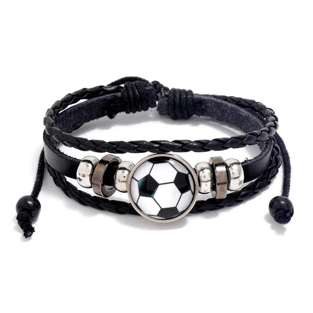 Bracelets périphériques de fans de Football en perles personnalisés, ornement