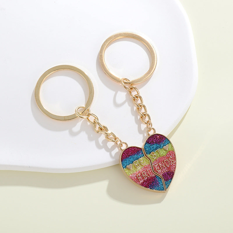 Letter Good Friend Magnetic Gradient Color Pendants