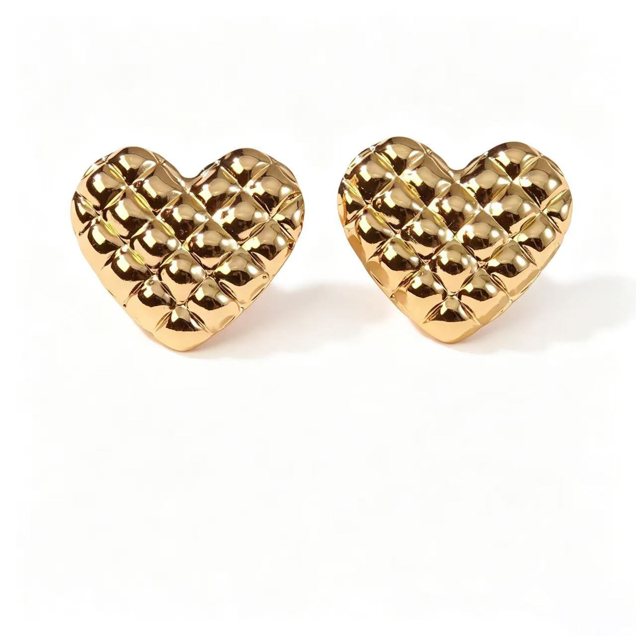 Women's Stainless Steel Light Luxury High-grade Titanium Gold-plated Stud Earrings