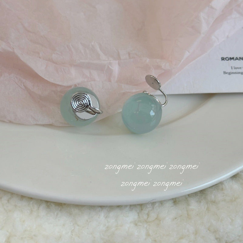 Small Size Round Beads Special Interest Simple Ear Clip