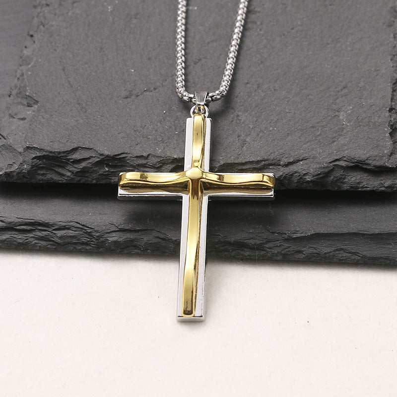 Men's Trendy Versatile Personality Fashion Sweater Chain Couple Niche Female Titanium Necklace