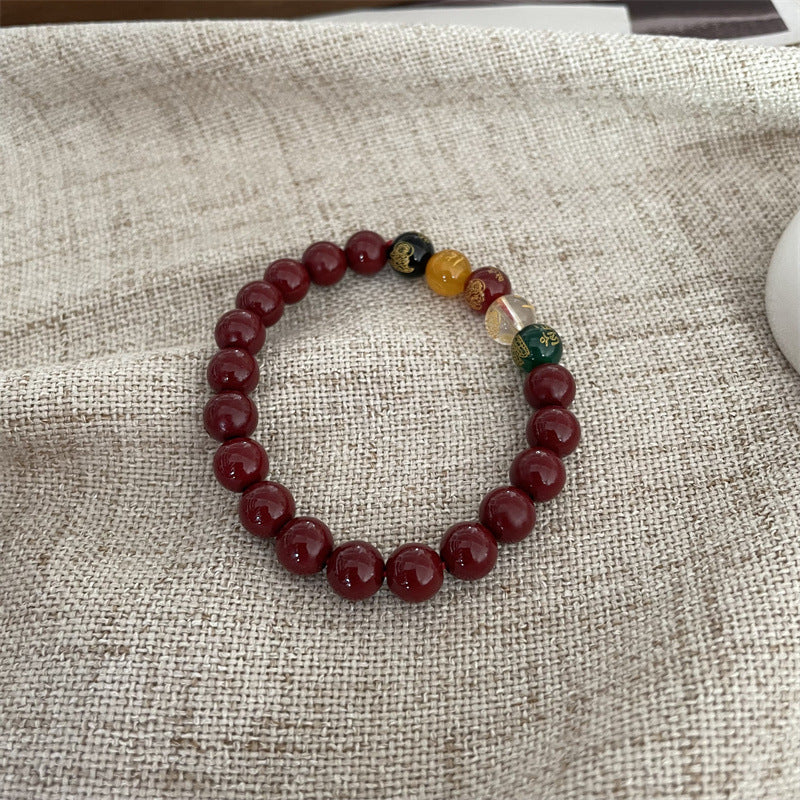 Women's Style Lucky Garnet Beaded Design Temperament Bracelets