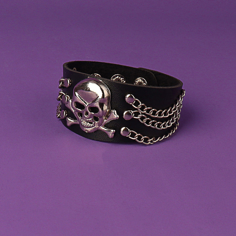 Trendy Nightclub Domineering Skull Bangle Fashion Bracelets