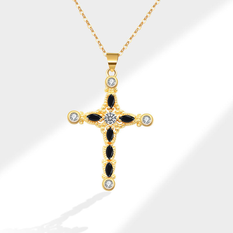 Women's Simple Light Cross Style Korean Elegant Mini Clavicle Chain Fashion Necklace