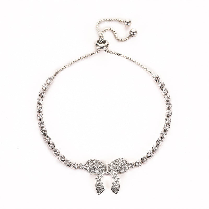 Bracelets en cristal de mode papillon plein de diamants doux