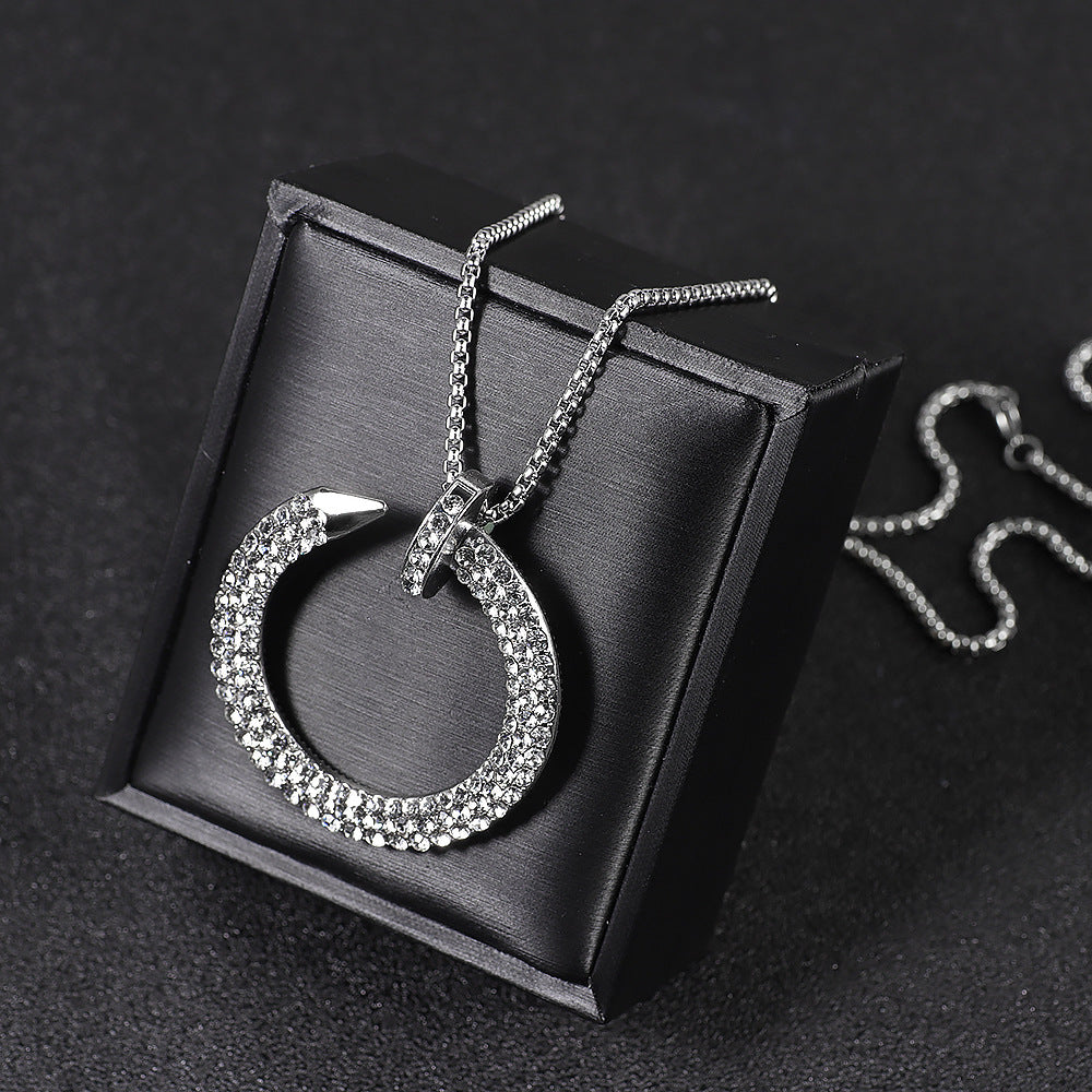 Nail Titanium Steel Female Hipster Sweater Chain Long Necklaces