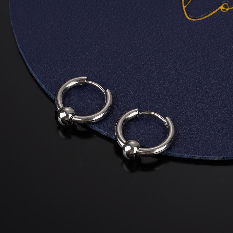 Men's Clip Titanium Steel Personalized High Sense Ear Buckle