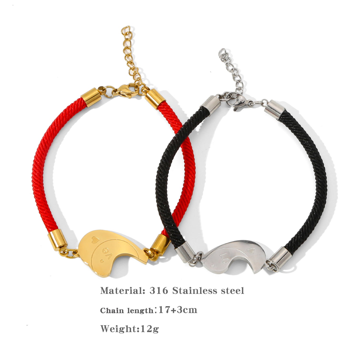 American Woven Stitching Couple Friendship Unisex Bracelets