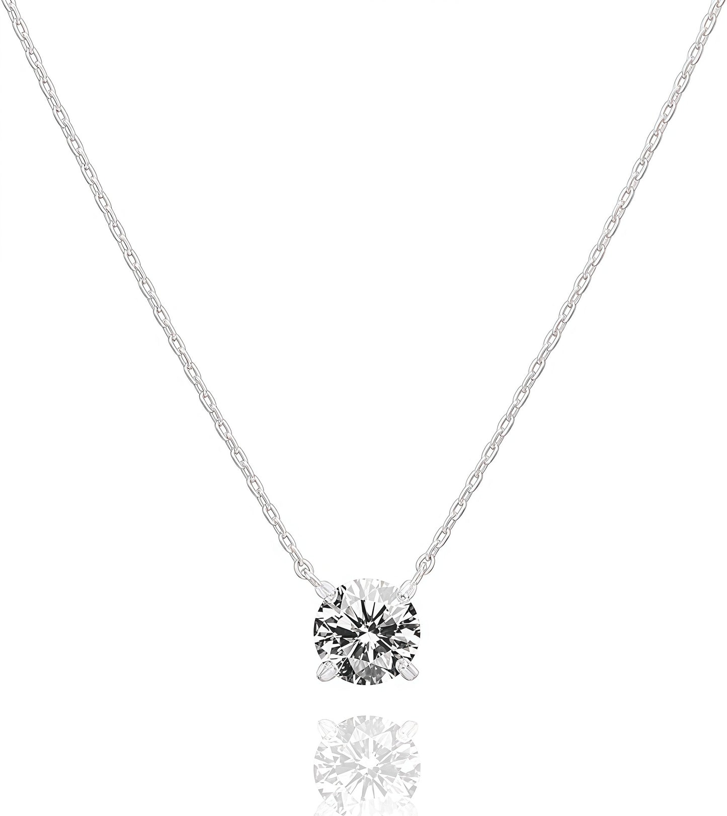 Women's Popular Fashion Classic Four Claw 2 Karat Simulation Pendants