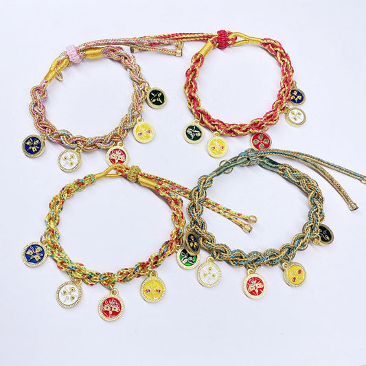 Women's & Men's Supply Tibetan Style Five Gods Of Hand-woven And Adjustable Bracelets