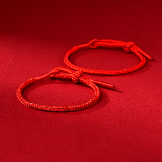 Life Red Rope Female Hand-woven Four-sided Male Couple Ethnic Bracelet