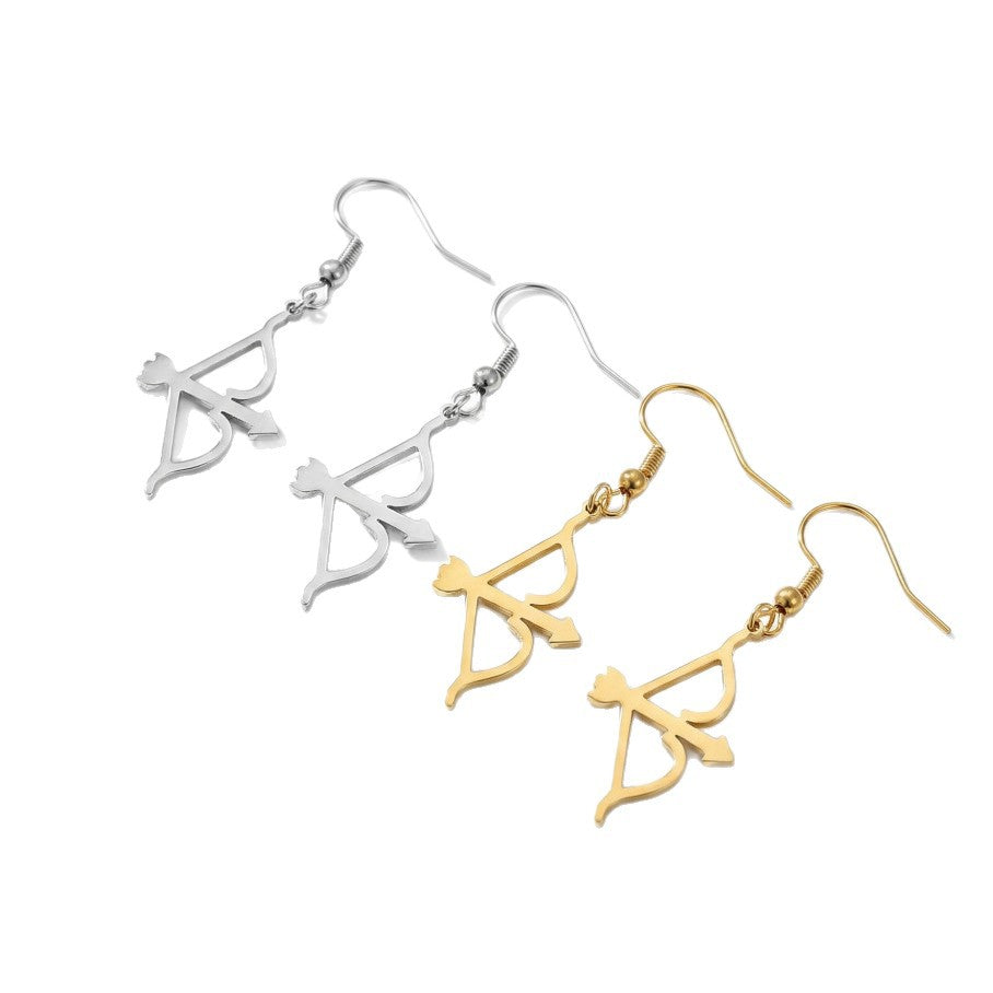 Simple Personality Love Cupid Bow Arrow Jewelry Set