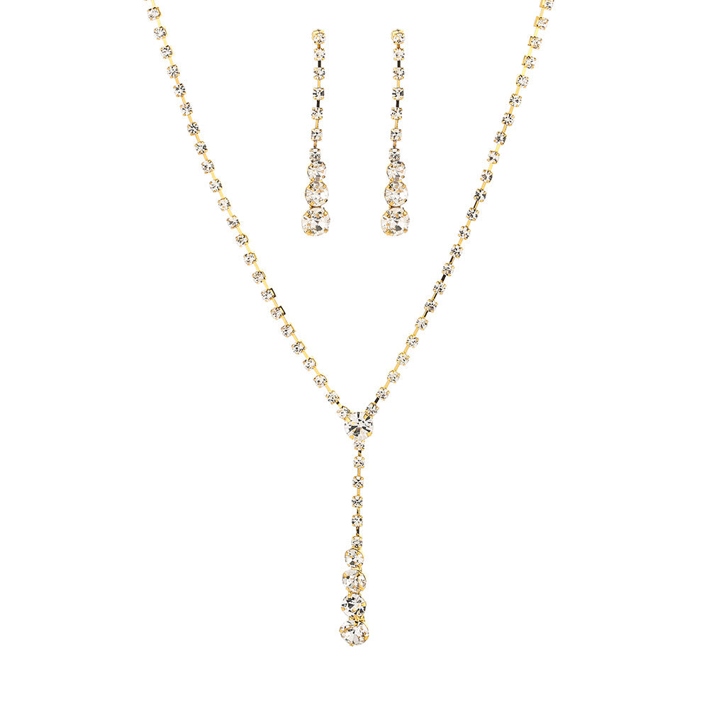 Simple Popular Ear He Originally Single Row Jewelry Set