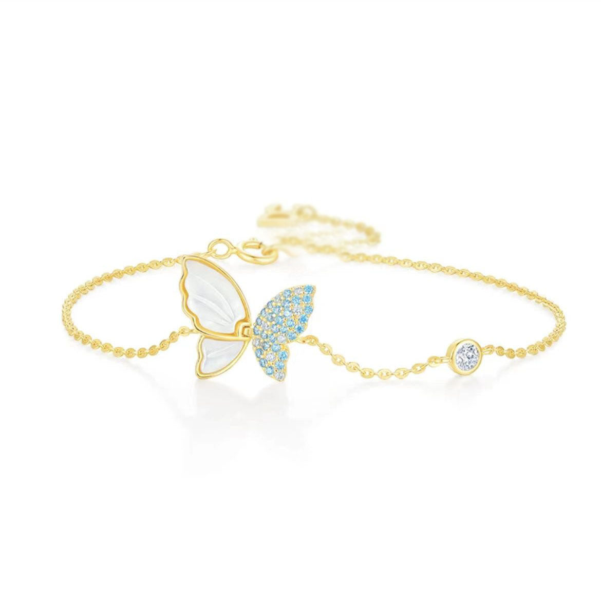 Sier Fritillaire Papillon Femme Été Léger Luxe Minorité Bracelets