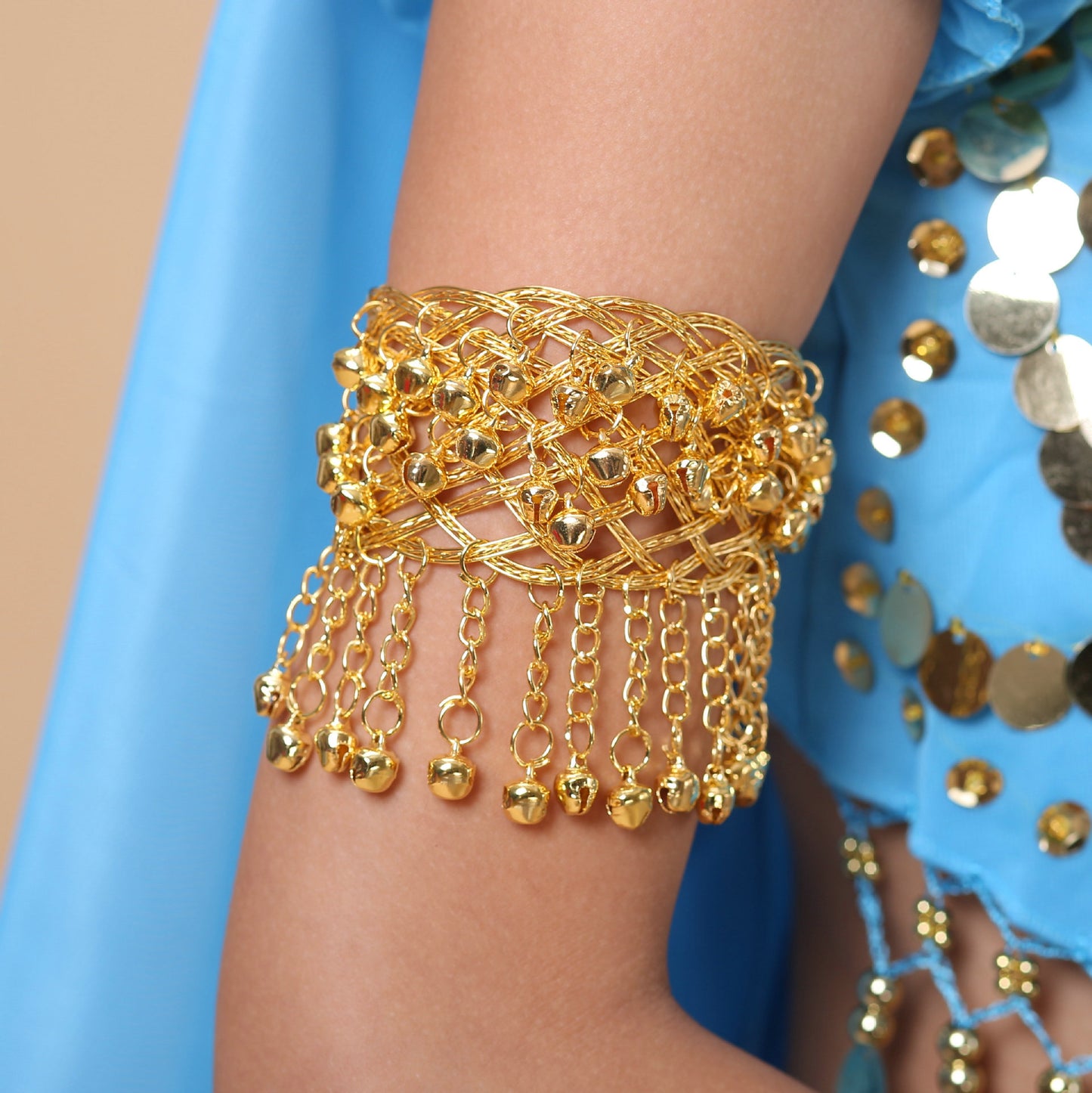 Dance Costume Matching Head Chain Armband Fingernail Bracelet