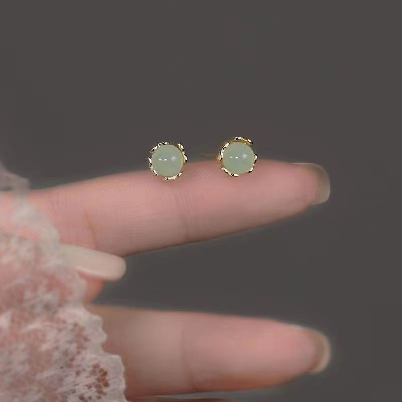 Gentle Temperamental Pearl High-grade Diamond Decorations Niche Stud Earrings