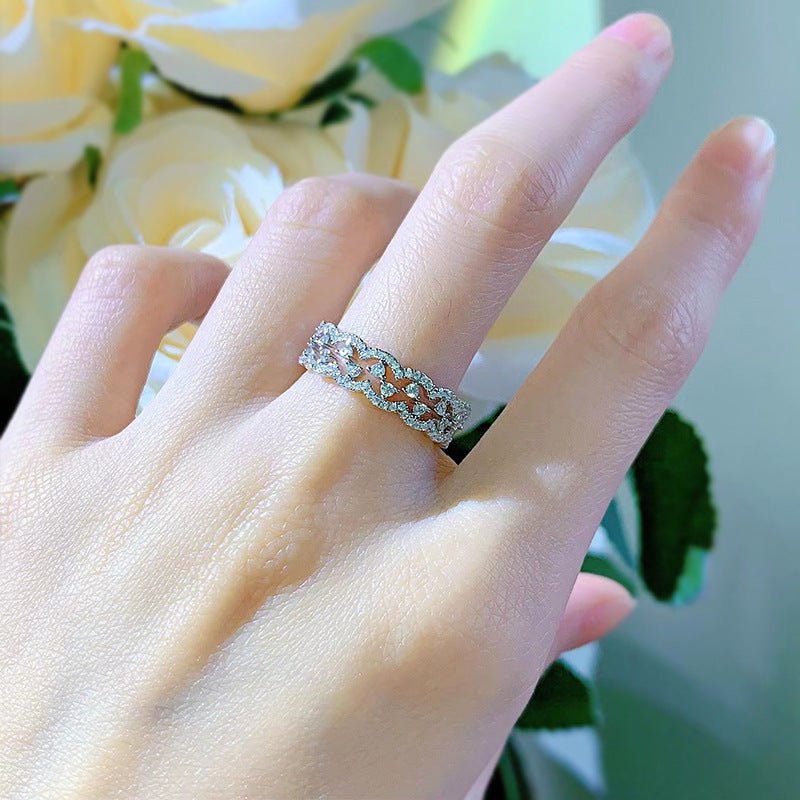 Lace Female Simple Personality Thin Stacked Rings