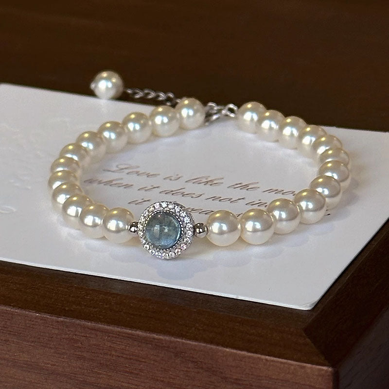 Mercury Notes Sier Natural Freshwater Pearl Bracelets