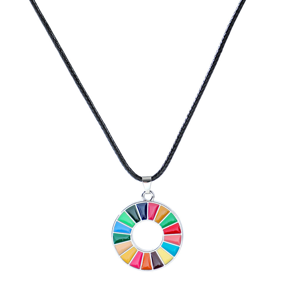 Nations Pendant Color Sustainable Development Goal Necklaces