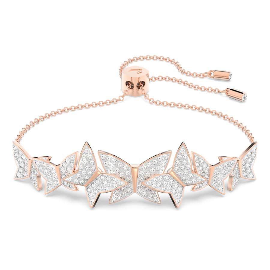 Austrian Crystal Gradient Color Thick Gold Bracelets