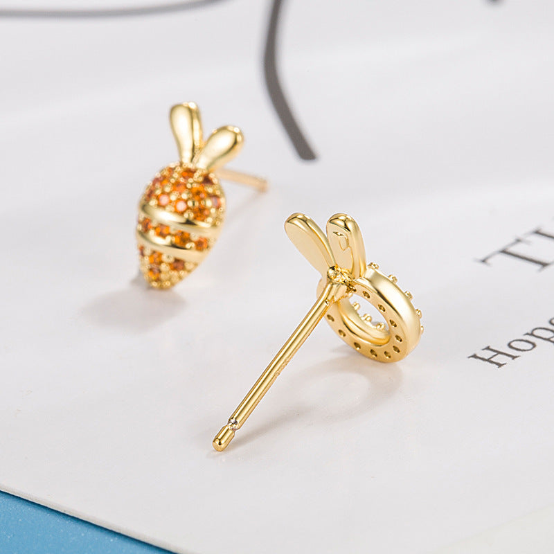 Women's Niche Design Asymmetric Small Simple Cute Sleeping No Earrings