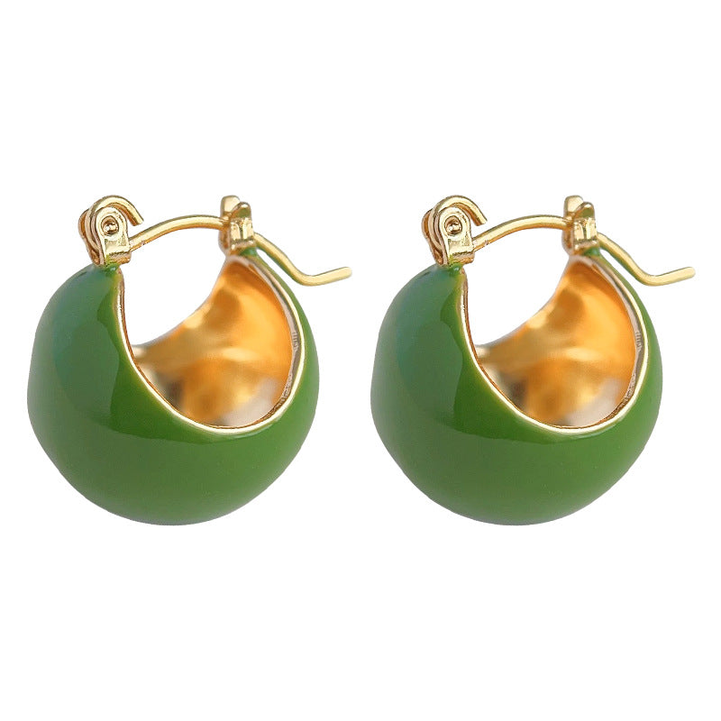 Elegant High-grade Handmade Enamel Drip Glazed Earrings