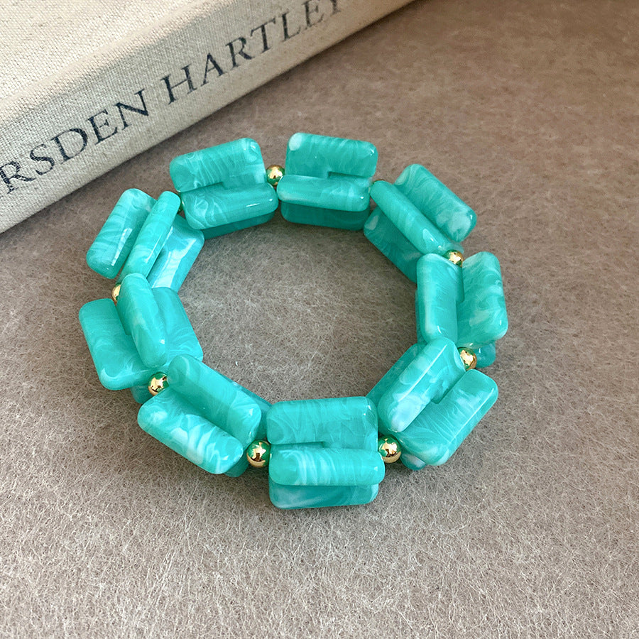 Dopamine Acrylic Beaded Sub Personality Light Luxury Bracelets