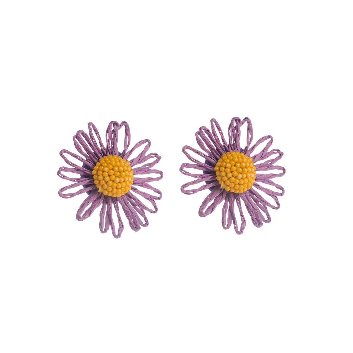 Fashion Sweet Small Fresh Hand-woven Raffia Artificial Rings