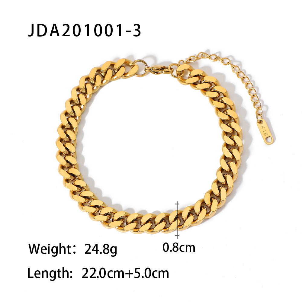 Women's Style Retro Gold Cross Fine Anklet Bracelets