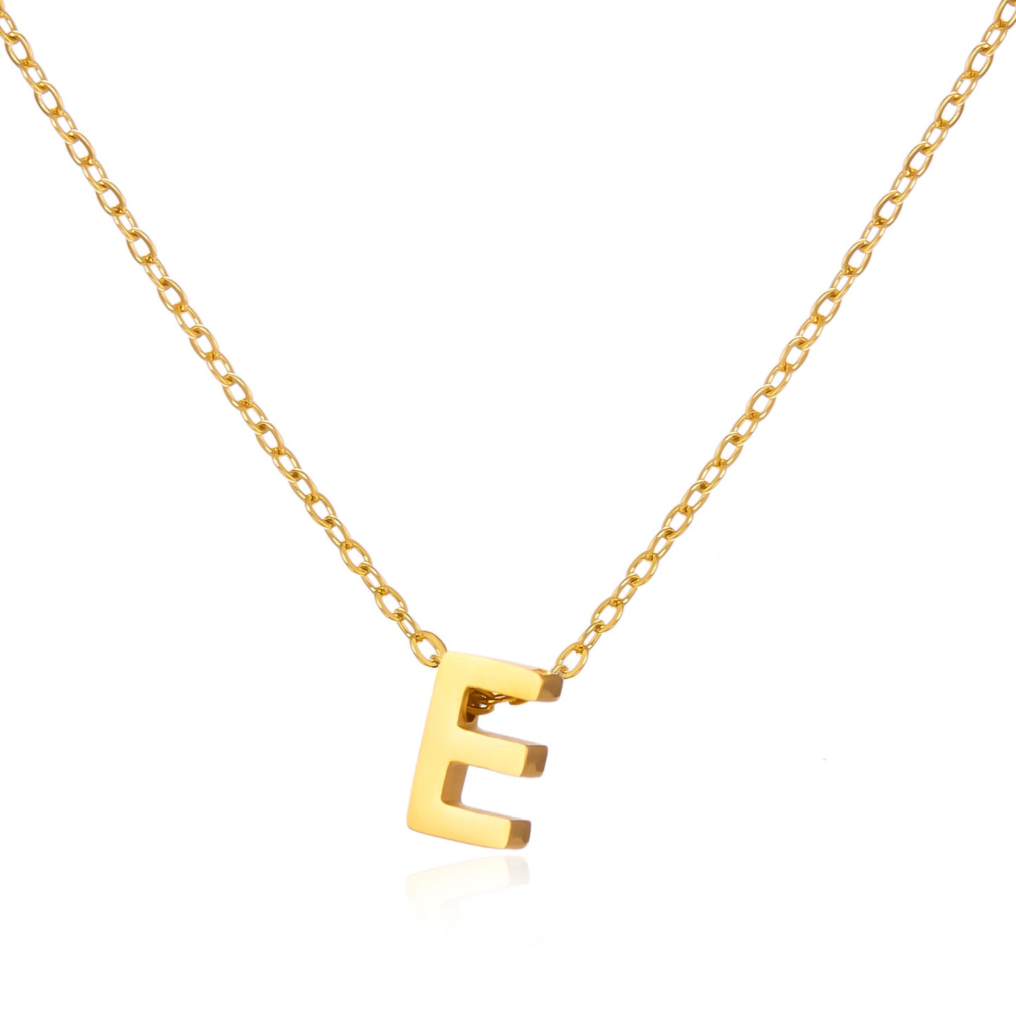 Letter Personalized Simple Stainless Steel Clavicle Pendants