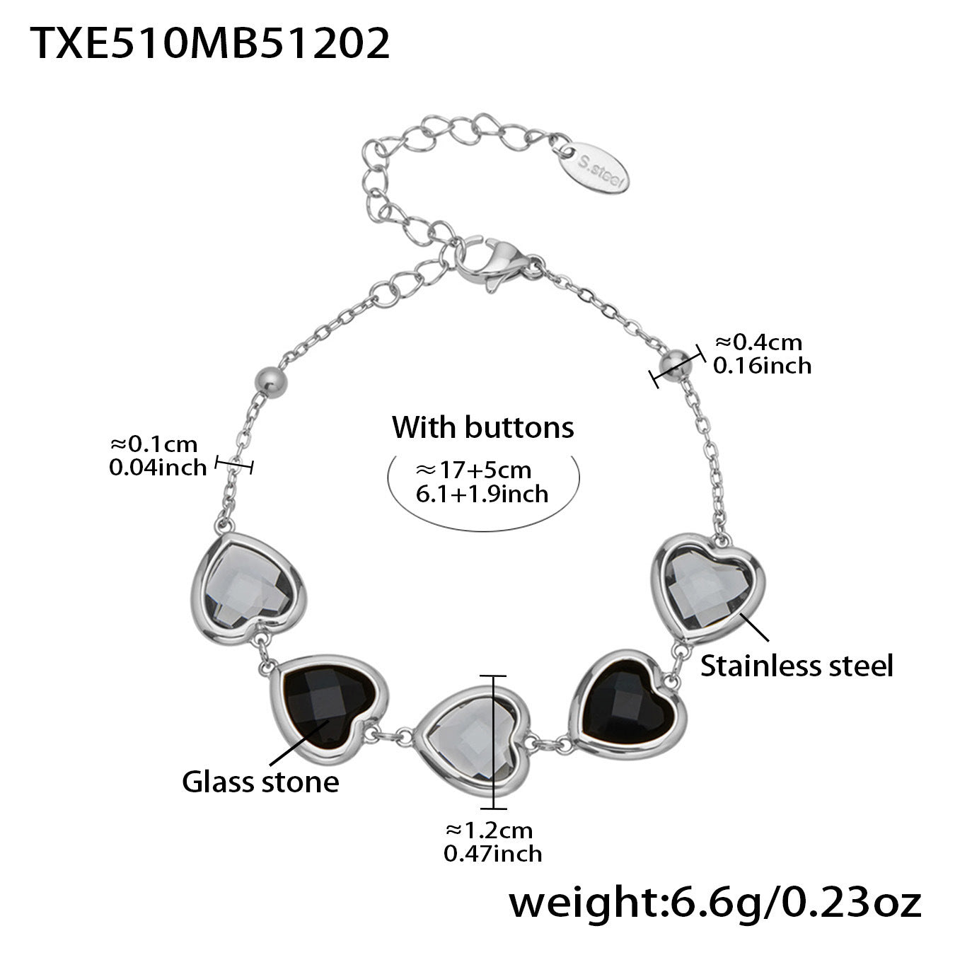 Cut Candy Color Heart-shaped Glass Stone Fashion Exquisite Stainless Rings